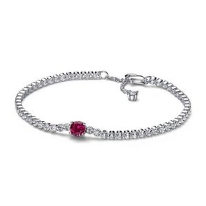 Pandora Red Sparkling Round Pavé Tennis Bracelet